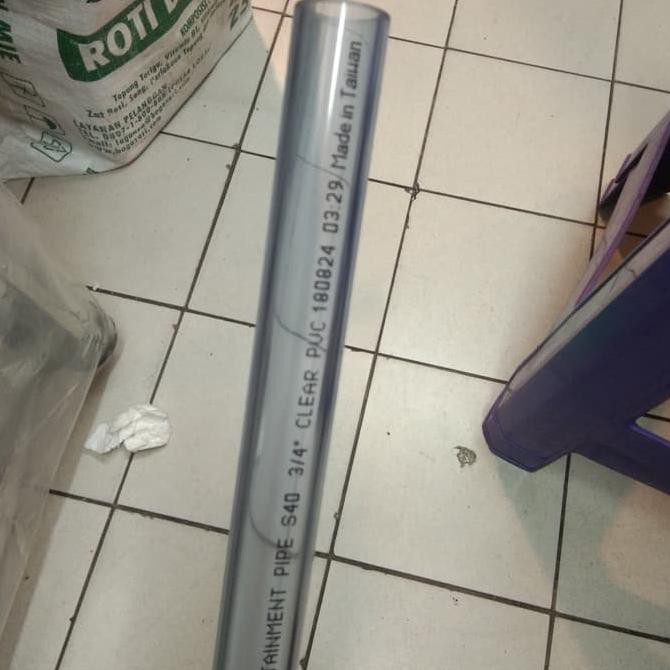 Pipa Pvc Transparan 3/4" (Inch) 1 Meter >