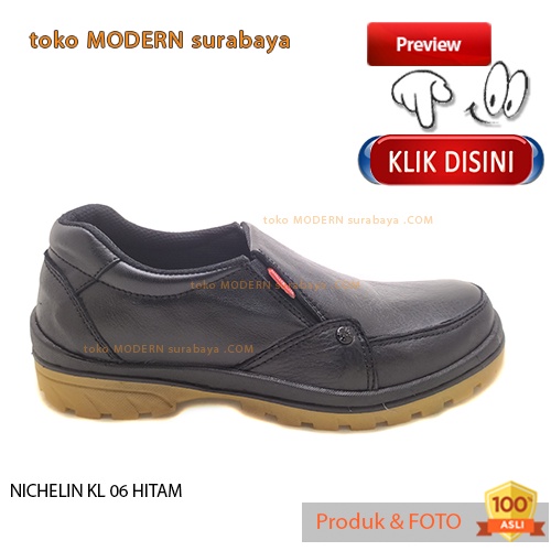 Sepatu pria kerja sepatu casual slip on kulit NICHELIN KL 06 HTM