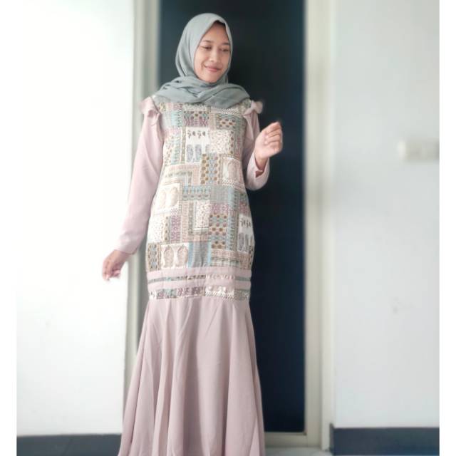 Gamis betina motif bangkok duyung
