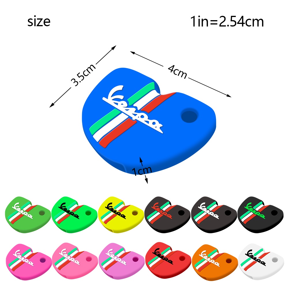 ❤Ready Stock❤1PC  Rubber key Case Cover For Vespa Enrico Piaggio GTS300 LX150 fly 125 3vte Gts 200 250 Scooter key decoration