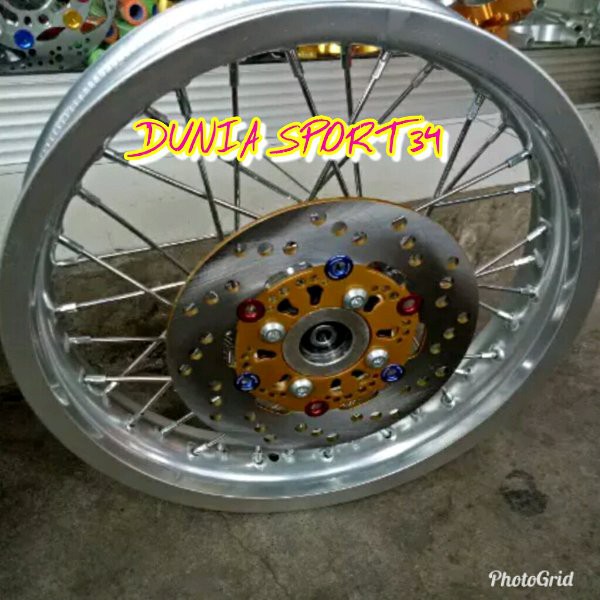 TOPPP sepaket velg rossi tapak lebar 185 215 ring14 bonus cakram depan plus stel velg beat beat