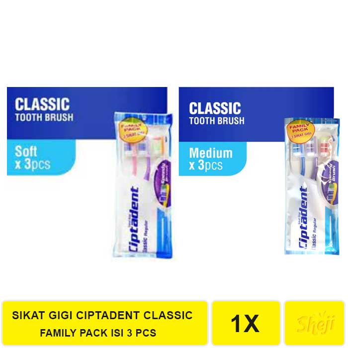 SIKAT GIGI CIPTADENT CLASSIC REGULAR ISI 3 PCS