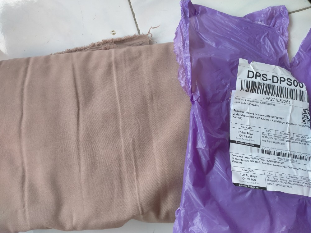 Bahan Kain Sprei Disperse Mikrotex Polos Meteran