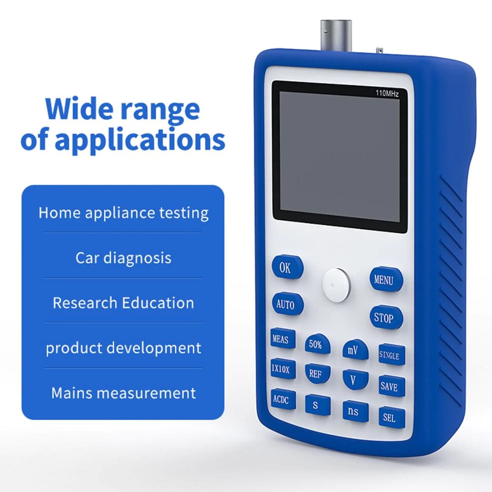 FNIRSI Digital Oscilloscope Handheld Portable 110MHz 500MS/s - 1C15 - Blue