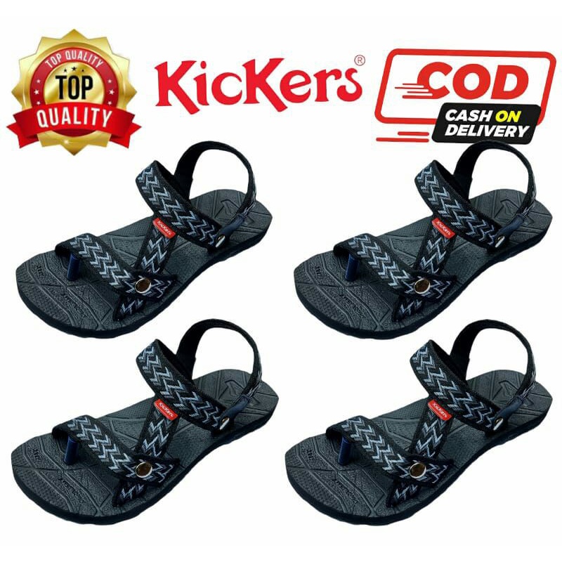 SANDAL GUNUNG_SANDAL GUNUNG KICKERS PRIA & WANITA_100% REAL PICT _SANDAL ANTI SLIP_GARIS PUTIH