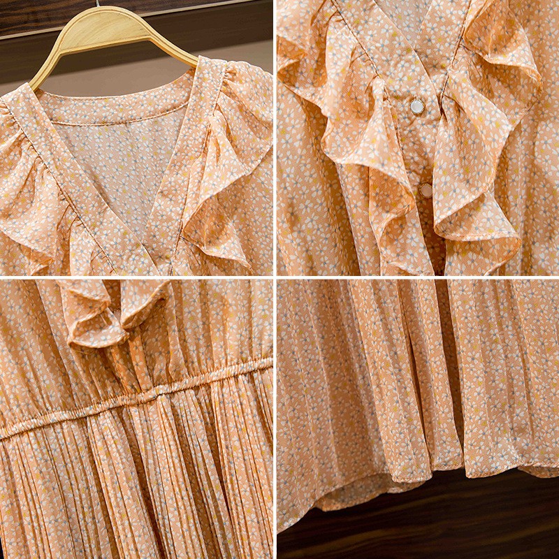HQK-11 dress high quality import korea jepang cream khaki vintage midi dress wanita