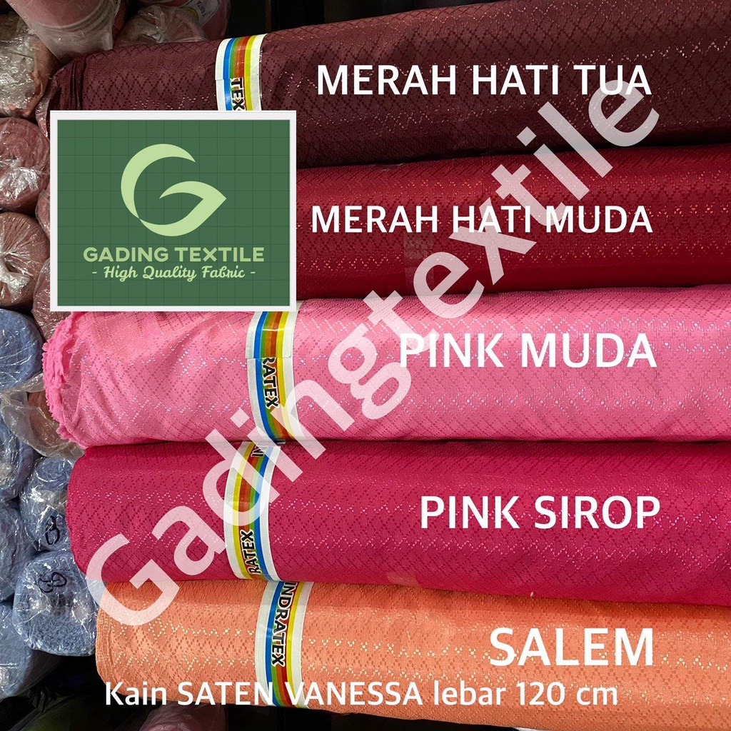 ( per setengah meter ) kain SATEN VANESSA satin wajik sido meteran lebar 120 cm bahan tirai gorden hordeng horden dekorasi dekor kamar ruangan fashion craft kerajinan tangan taplak meja prasmanan tamu hampers hamper parsel parcel backdrop background foto