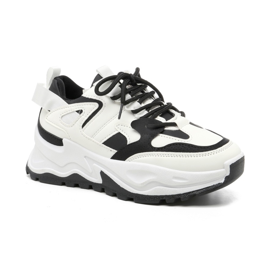 PVN Jeonghan Sepatu Sneakers Wanita Sport Shoes Black 605