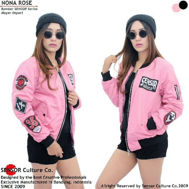 Jaket Bomber Cewe Taslan - Jaket Cewe Bomber Taslan