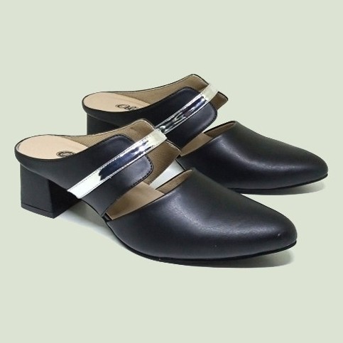 Sepatu heels BIG SIZE Wanita 41-42-43-44-45 Sepatu Selop Bustong Pesta Kondangan Ibu ibu Sepatu Selo