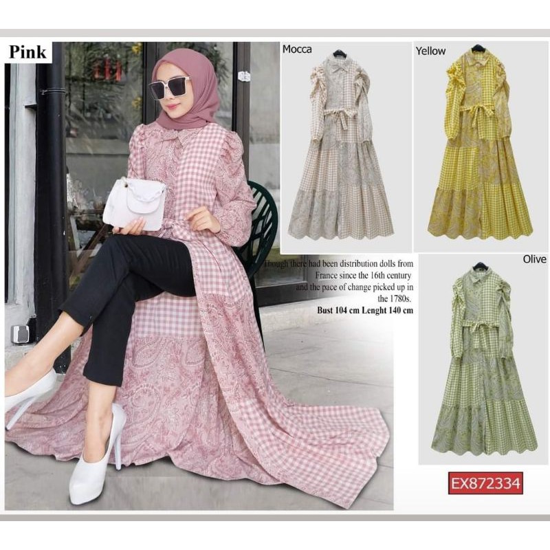 gamis kotak balon premium extu