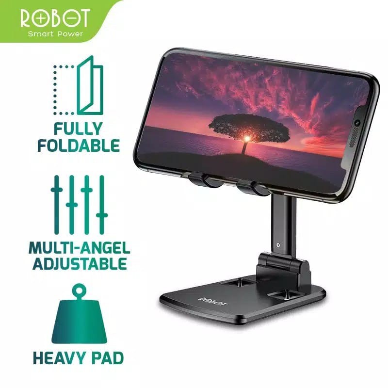 A_  ROBOT RT-US06 Liftable Foldable Phone Holder Stand HP Meja Original