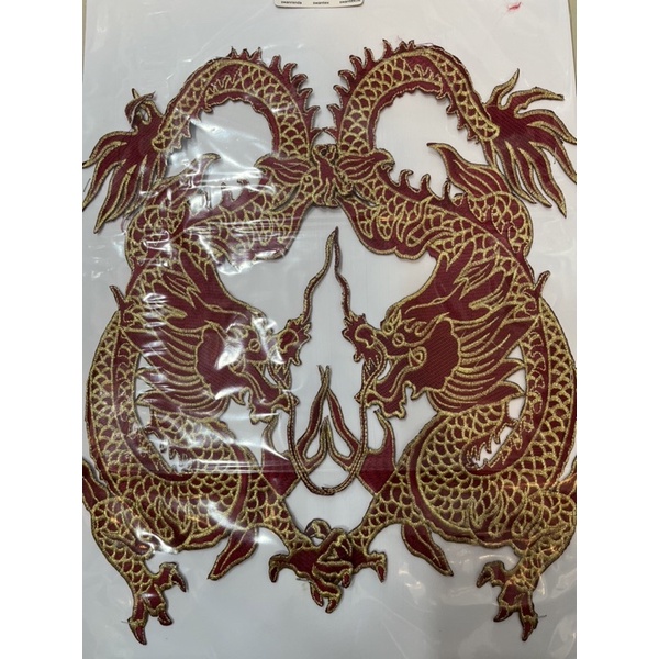 tempelan bordir naga cheongsam ,bordiran naga