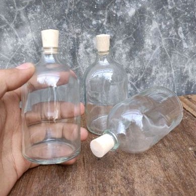 Botol vial 100ml BENING tutup karet / segel almunium / Kayu / Plastik VAS BUNGGA / DEKROASI MEJA