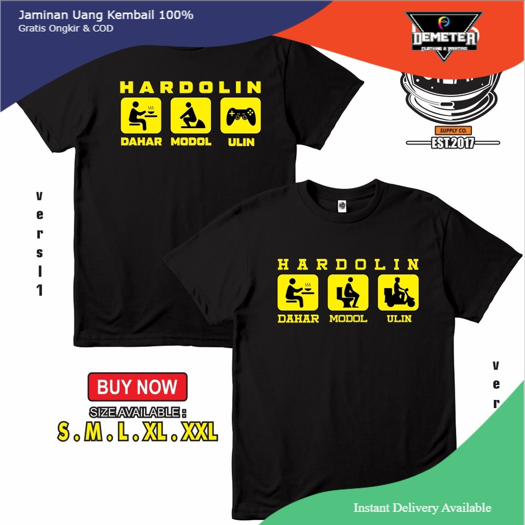 KAOS BAJU UNIK BAHASA SUNDA HARDOLIN DAHAR MODOL ULIN - DEMETER CLOTH