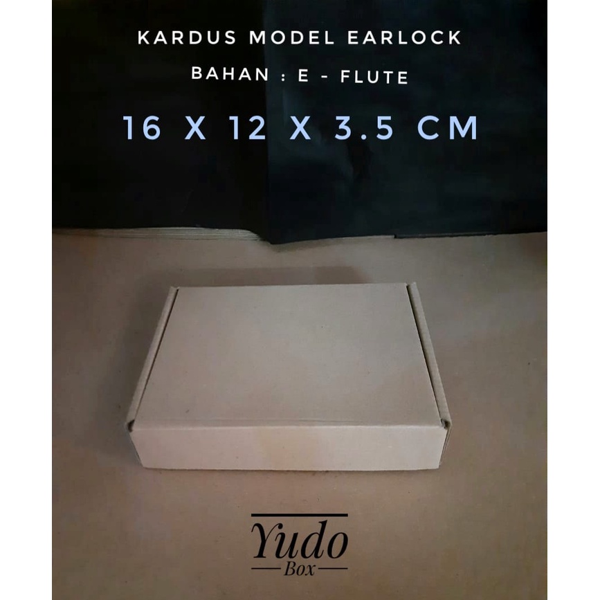 

kardus karton uk.16 x 12 x 3,5 cm model diecut earlock