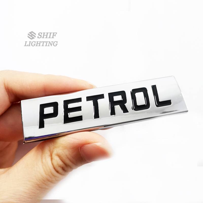 1pc Stiker Emblem / Badge Metal Logo Bensin Pengganti Untuk Bagasi Belakang Mobil Universal