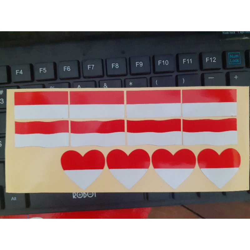 sticker cutting stiker bendera merah putih(isi 2pcs +bonus 1pcs)