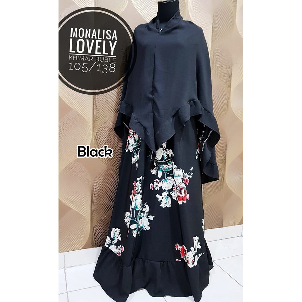 REALPICT - GAMIS MONALISA - GAMIS SET KHIMAR - BUSANA MUSLIM - GAMIS WANITA -