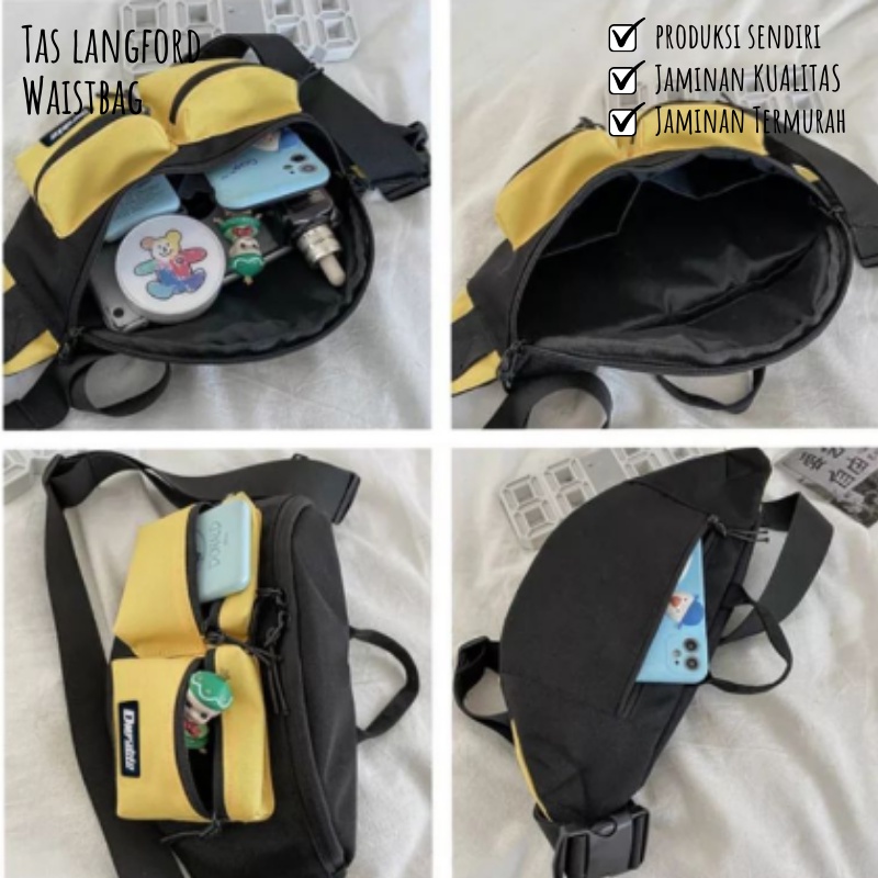 Tas Waistbag Wanita - Selempang Pinggang Dada Bahu Model Kekinian Korea Fashion Terbaru Stylish Backpack Travel Terbaru Termurah Bagus Kualitas Premium Classic Import Lokal Original Unisex Perempuan Cewek