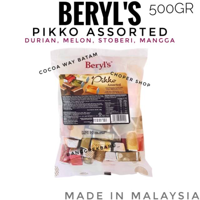 

Cokelat Beryl's Pikko Chunky Bag 500gr / Coklat Beryls Pikko Buah / Beryl Chocolate