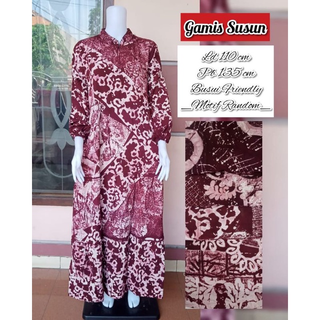 DASTER BATIK MURAH KEKINIAN MODEL GAMIS