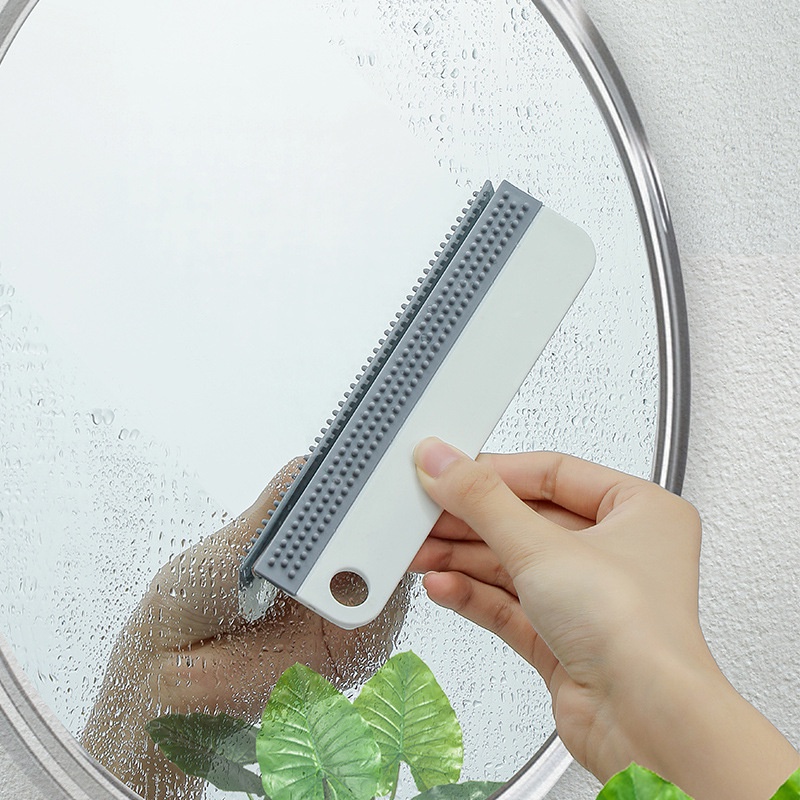 Multi-function Soft Silicone  Glass Wiper Scraper / Window Mirror Cleaning Brush Scraper / Car Rearview Mirror Squeegee for Car ,Kitchen,Bathroom