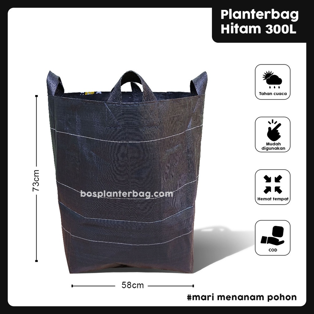 Planterbag 300 Liter Pot Tabulampot Durian Pot Tanaman Besar Polybag 75x75Cm