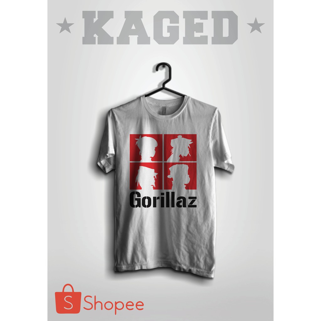 Kaos Band Gorillaz 5 Kaos Gorillaz Kaos Musik Kaos Band #WARNAHPUTIH