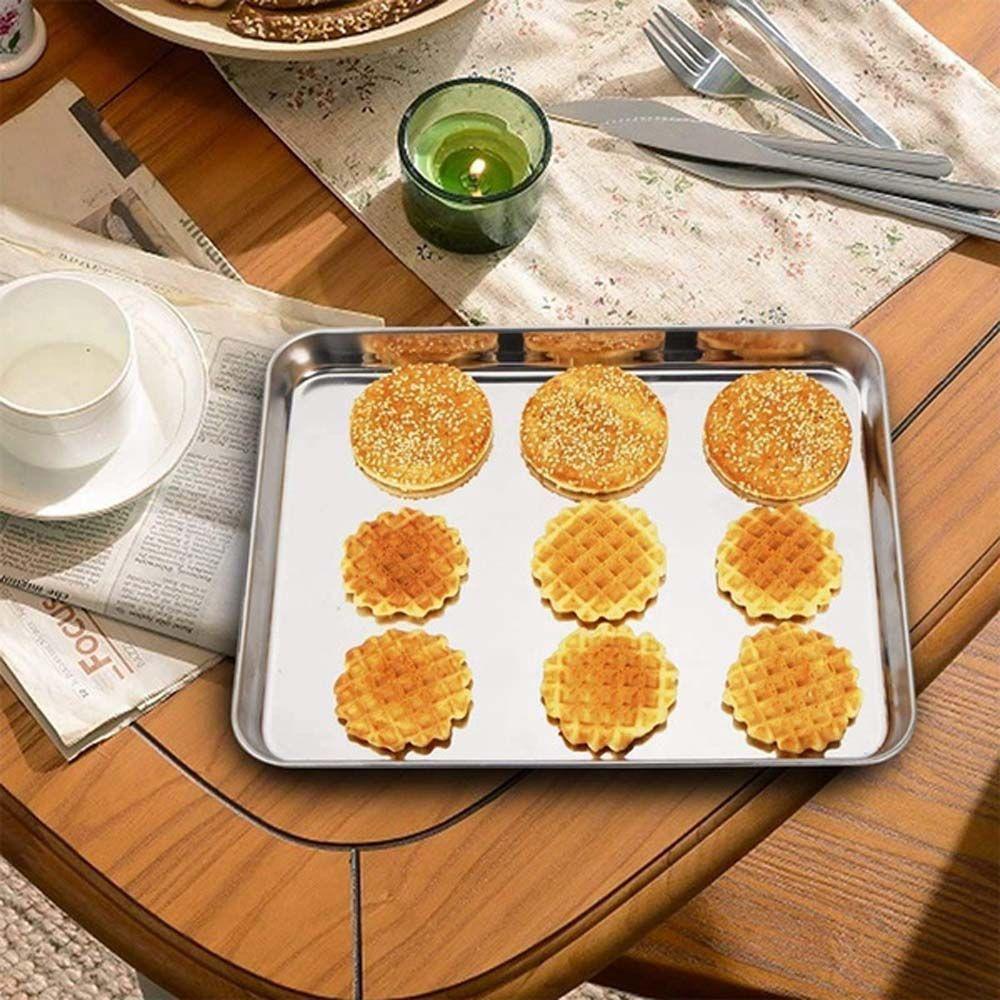 [Elegan] Loyang Lembaran Removable Nonstick Cookie Stainless Steel Kue Cuci Piring Aman Baking Mat