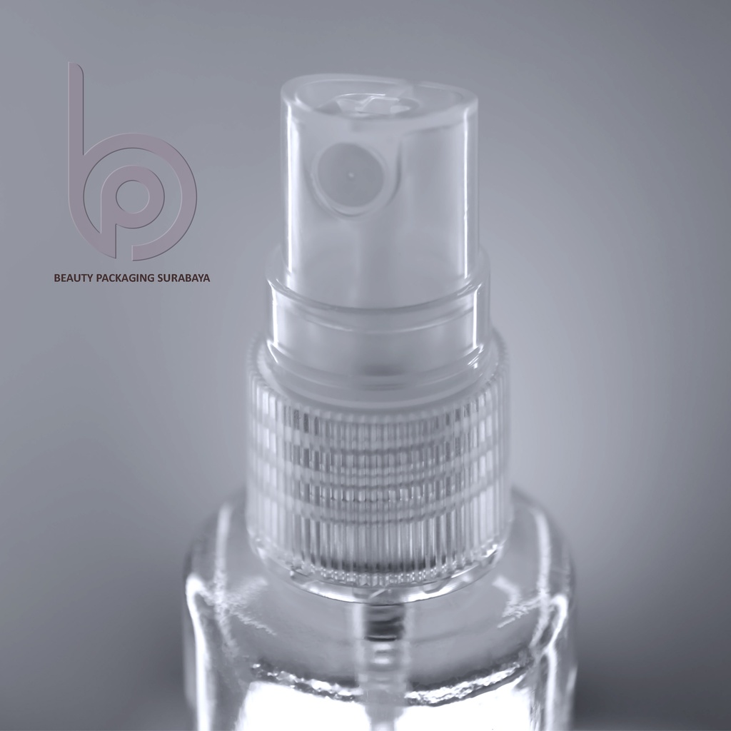 Botol Plastik PET 60ml RF Bening Tutup Spray
