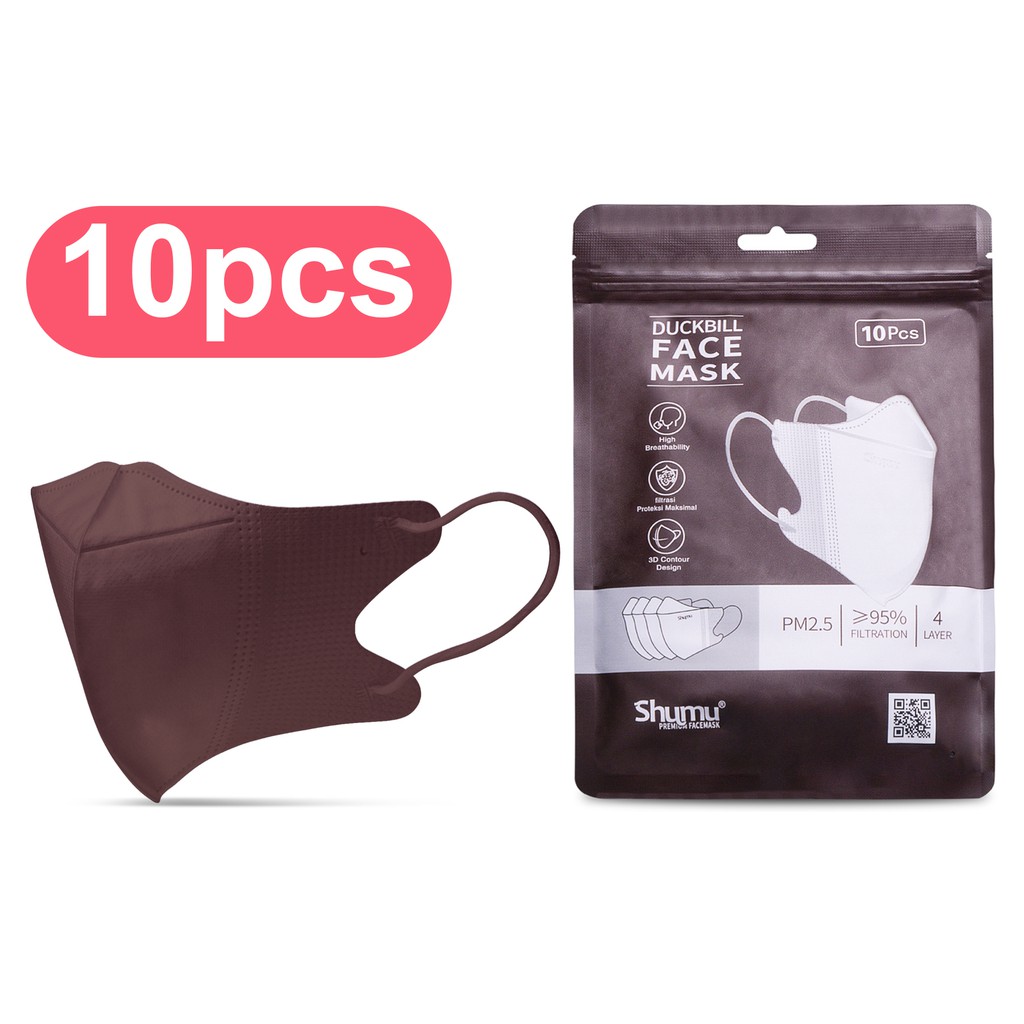 Masker Duckbill Shumu Warna 4Ply Original Terbaru