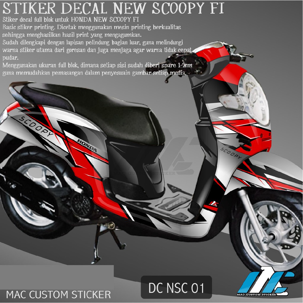 DECAL SCOOPY FULL BLOK NEW SCOOPY FI DC NSC 01 Shopee Indonesia