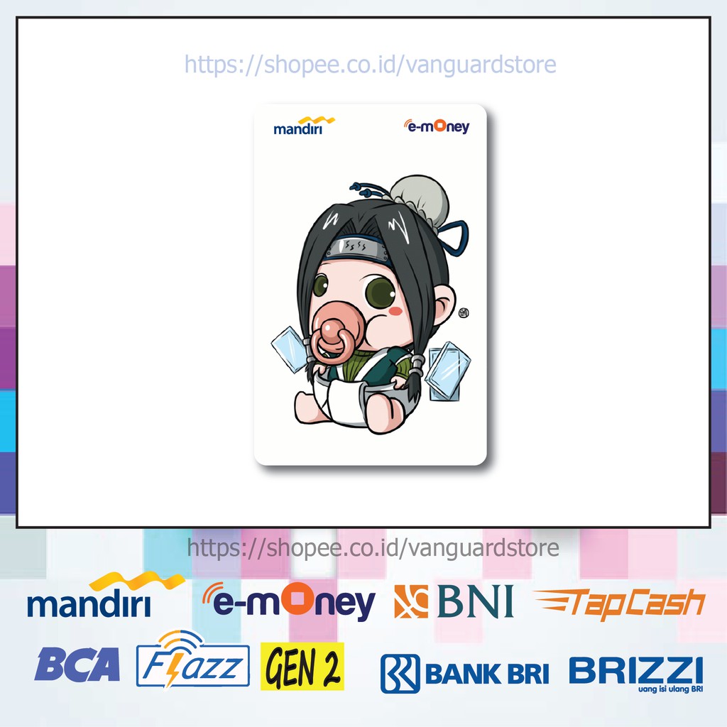 KARTU E MONEY E TOLL ANIME ITACHI CHIBI ANIME JEPANG 6 EMONEY MANDIRI FLAZZ BCA BNI TAPCASH BRIZZI