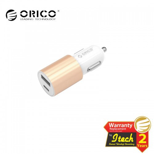 ORICO UCF-2U USB Type C Car Charger with Type-C and USB-A Outputs