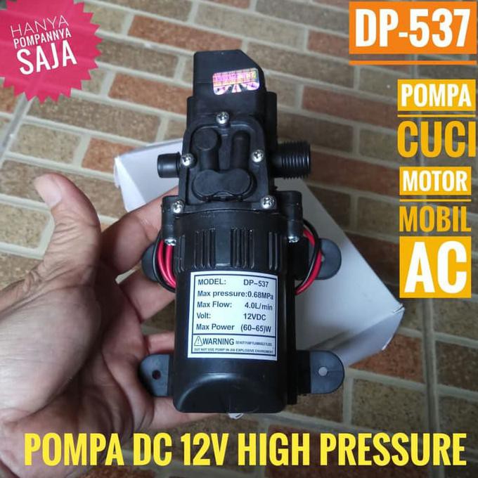Paket Pompa Air Dc 12 Dp-537 + Adaptor 15 Volt 5A + Jack Female