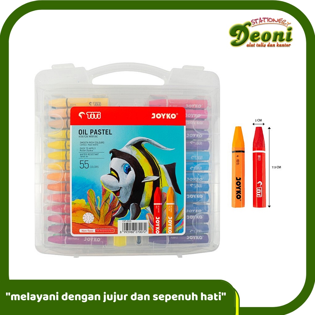 

JOYKO OP 55S Crayon Krayon Minyak Oil Pastel - 55 Warna