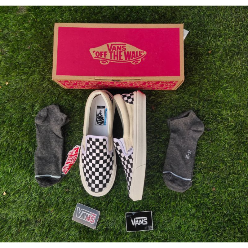 SEPATU V4NS SLIP ON CHACKERBOARD DT GRADE ORI PREMIUM SEPATU SNEAKERS PRIA SNEAKERS WANITA