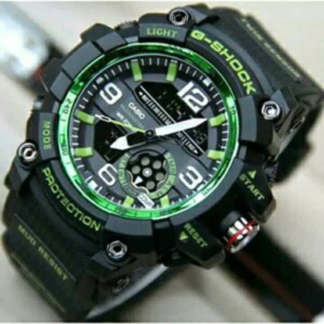 JAM TANGAN PRIA G-SHOCK CASIO DUALTIME GG-1000 LIST HIJAU #GK001#/GSHOCK