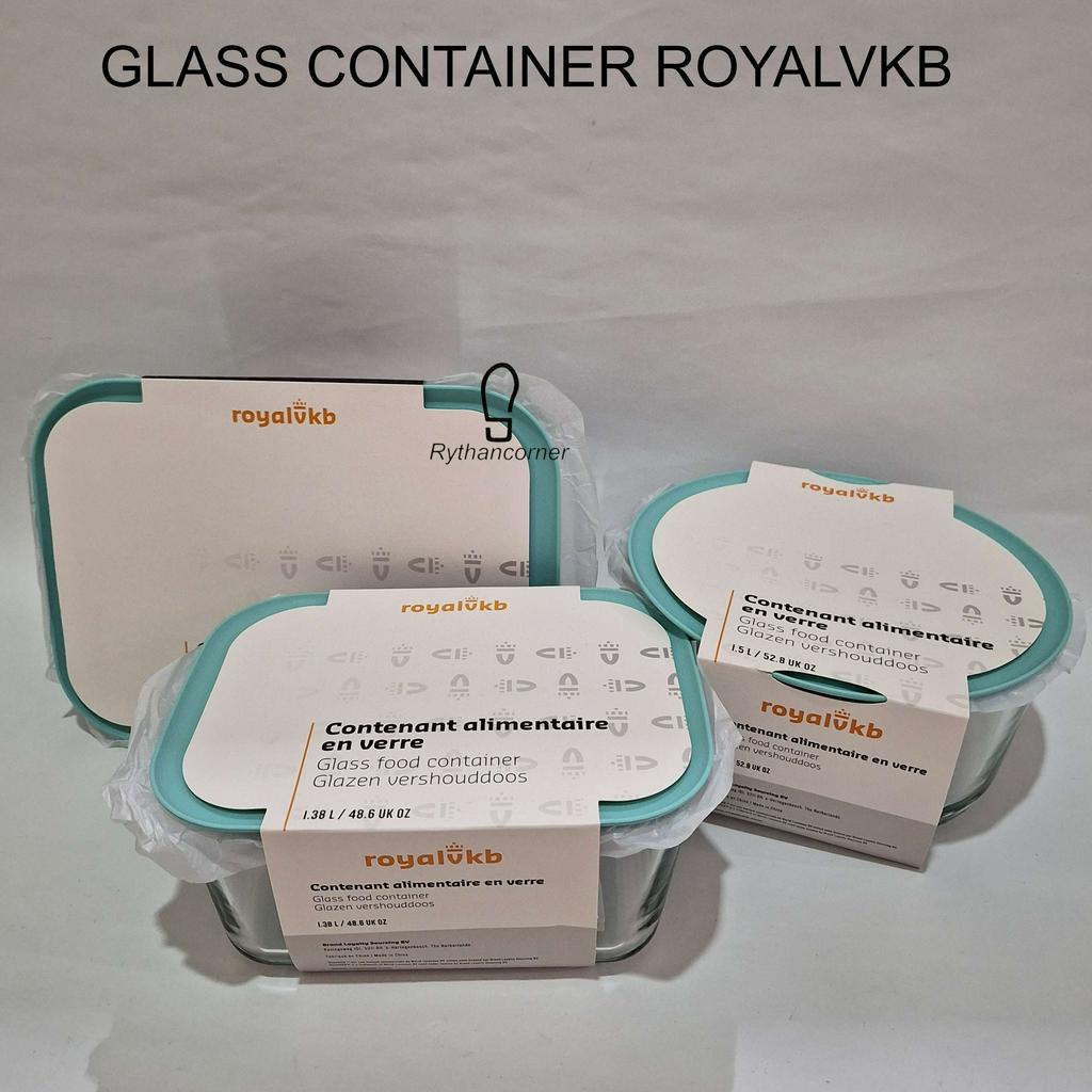 GLASS FOOD CONTAINER WADAH PENYIMPANAN KACA ROYALVKB