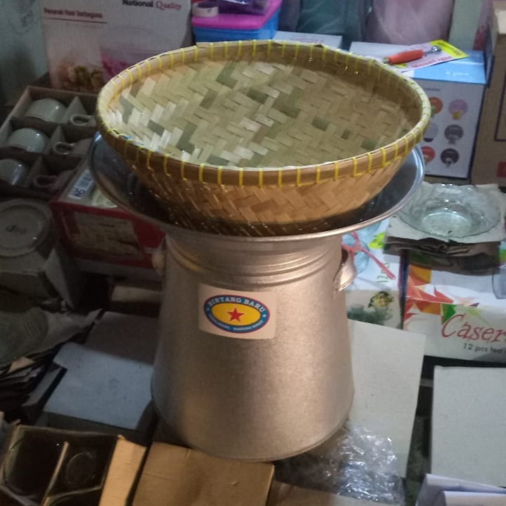 Panci Seeng Bintang Baru/Mas - Diameter 30cm - Alumunium + Aseupan