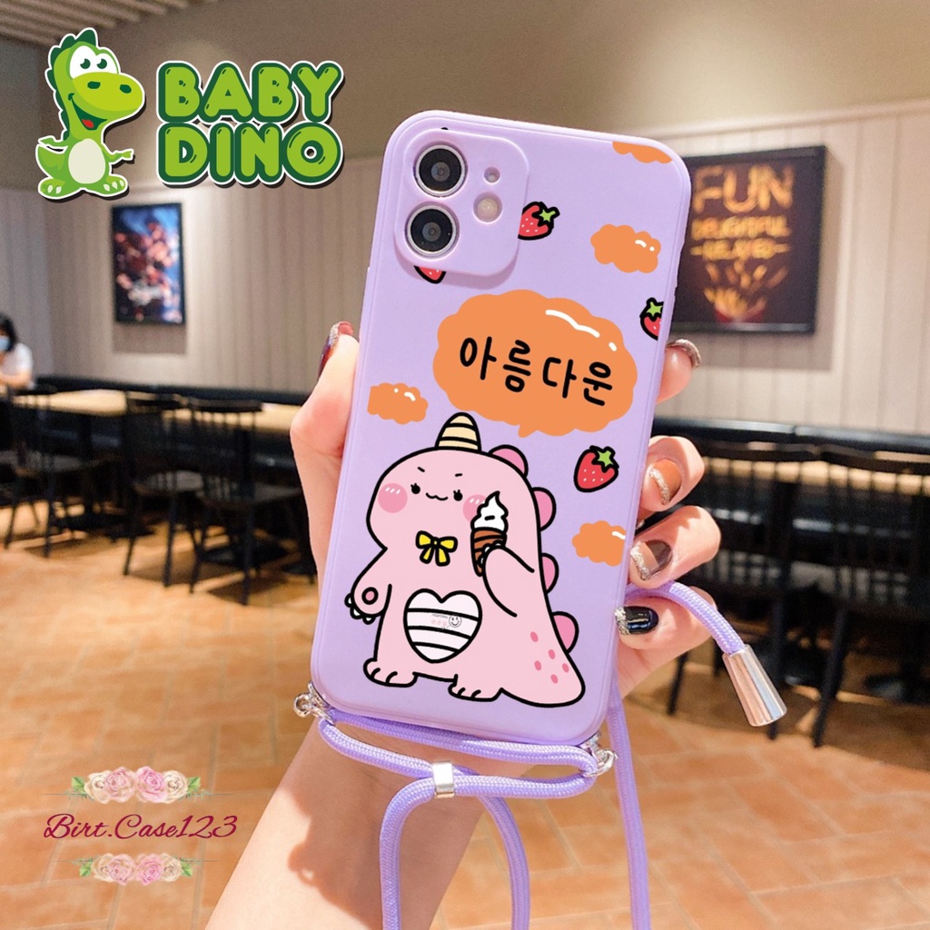 SOFTCASE SILIKON SLINGCASE TALI LANYARD STRAP PHONE MACARON PELINDUNG KAMERA BABY DINO OPPO VIVO SAMSUNG XIAOMI REDMI REALME IPHONE ALL TYPE BC6327
