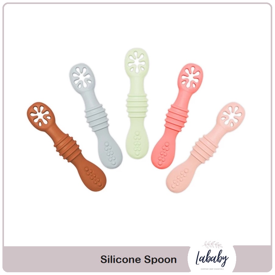 Lababy Silicone Spoon | Makan Bayi Silicon