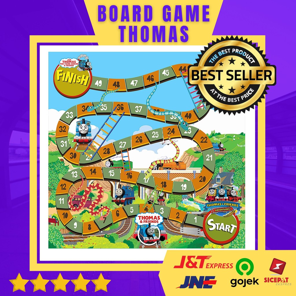 Boardgame Thomas / Ulartangga Thomas Kartun Thomas + Boneka Dadu