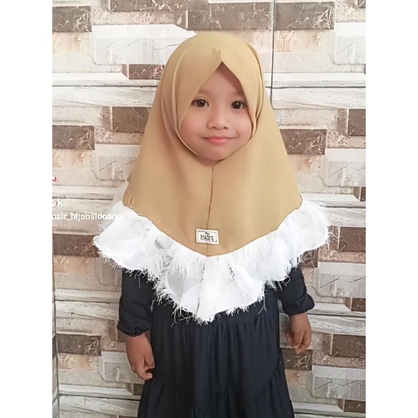 Vins Hijab Instan Rempel Bulu Anak usia 1-5th