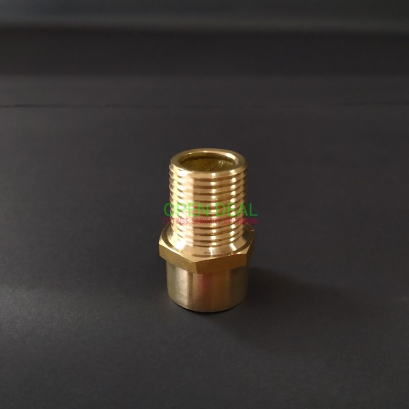 Sok Kran (D.L) Panjang 1/2" in KUNINGAN/Sok KNG Drat Luar PJG 1/2x1/2