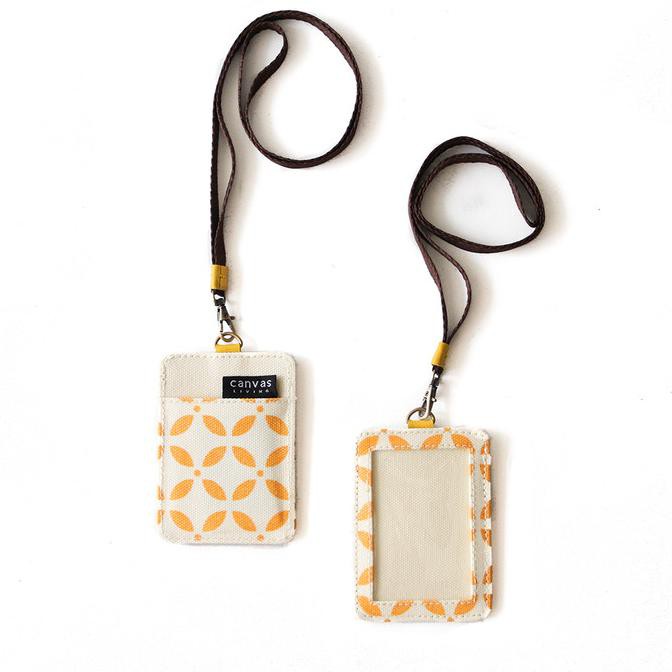

✨BISA COD✨ ID Lanyard Kawung Yellow Canvas Living
