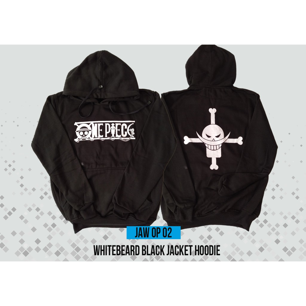 [BAYAR DI TEMPAT] Jaket Anime One Piece Shirohige Whitebeard Black