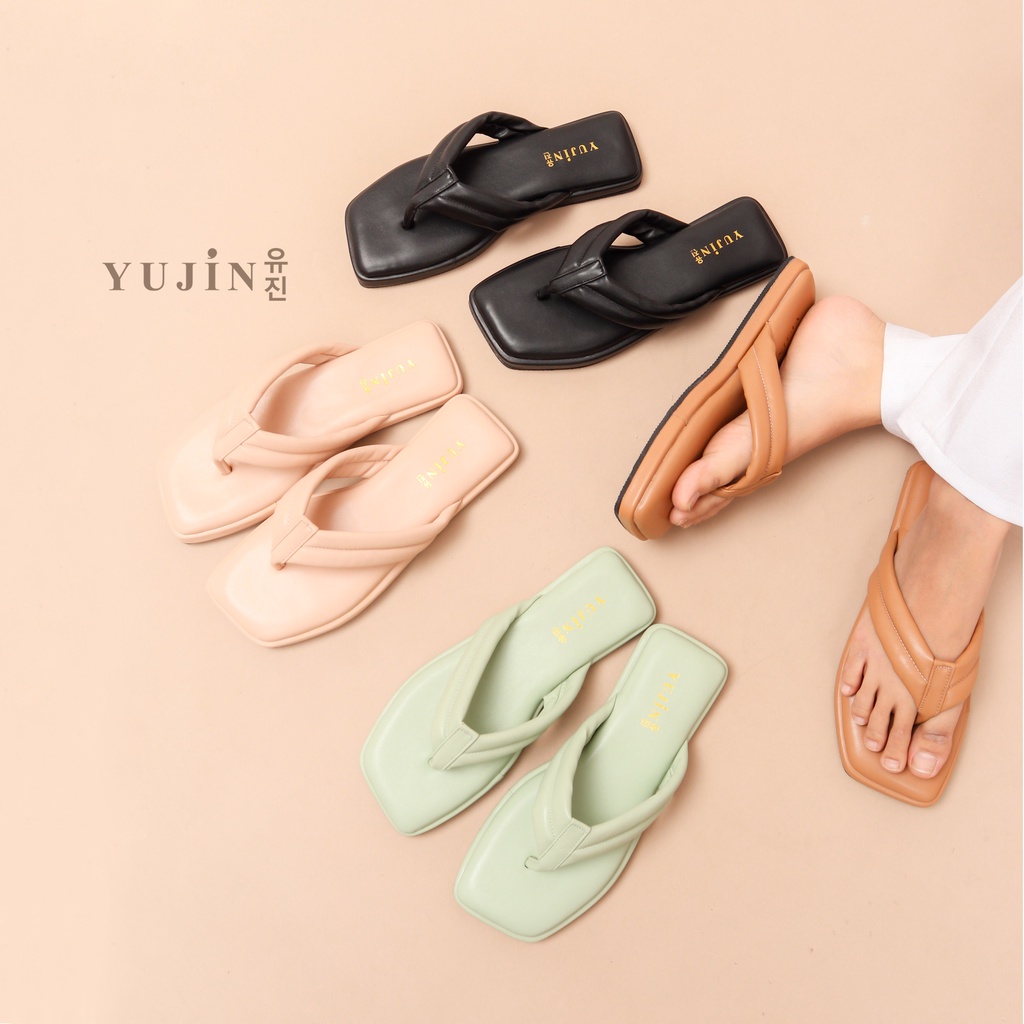 YUJIN Sandal Teplek Wanita Ayumi Korean Fashion Sandals