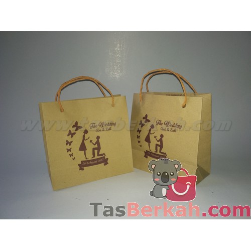 Custom Paper bag souvenir nikah, souvenir wedding untuk wadah souvenir